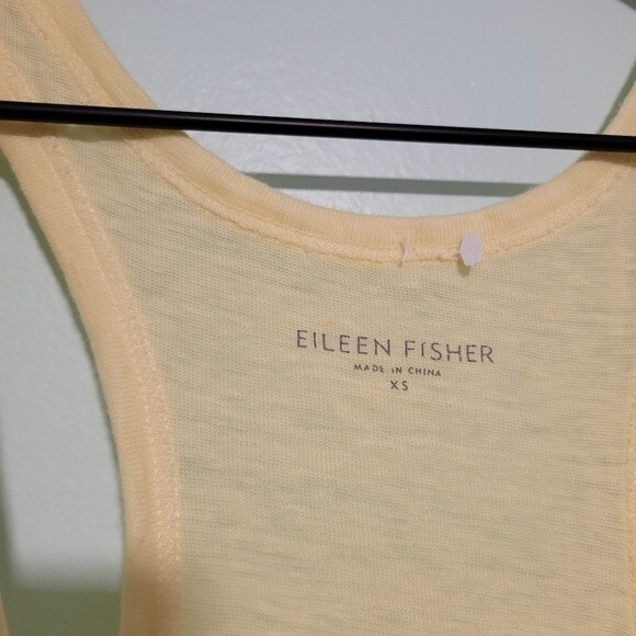 Eileen Fisher Yellow 100% Linen Tank Top Size XS - Picture 3 of 4
